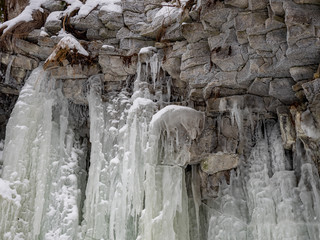 Winter icicles scene 