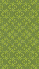 Ornate geometric pattern and two-tone abstract background