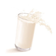 lait, en verre, giclé,  boire, débordé, jet, blanc, aliment, sain, isolé, exploitation laitière, boisson, liquide, frais, petit déjeuner, verser, coupe, produit, froid, calcium, santé, yaourt, fraîche