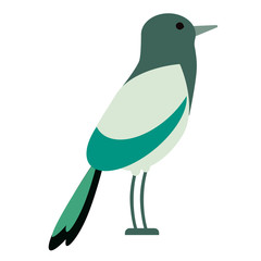 green bird flat illustration