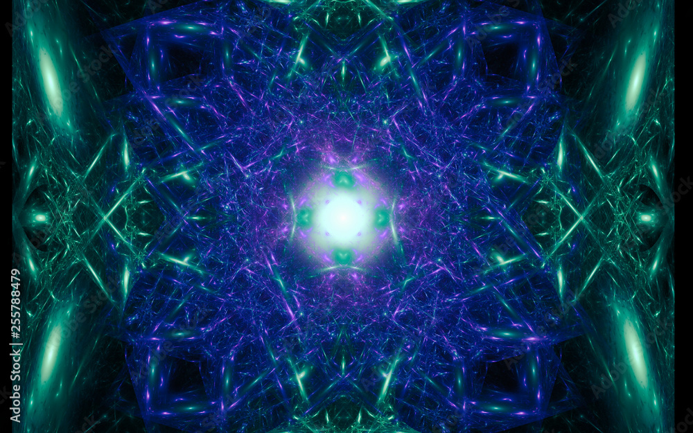 Fototapete digital generated image in the form of abstract geometric shapes of various shades and colors for us
