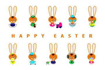 Big set  Easter bunnies