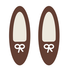 brown shoes flat illustration