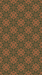 Ornate geometric pattern and two-tone abstract background