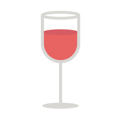 wine glass flat illustration