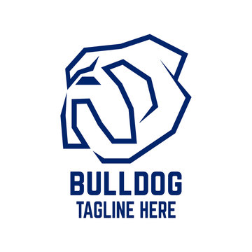 Modern pet bulldog logo