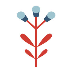 forest flower flat illustration