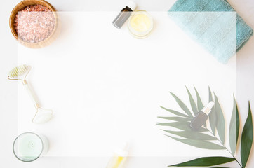 Spa still life frame composition with copy space