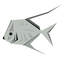 exotic fish flat illustration