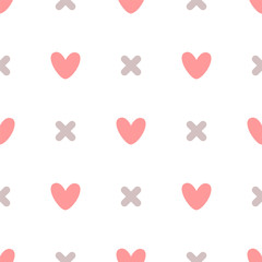 Heart and cross pattern