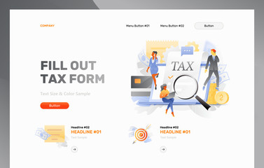 Fill Out Tax Form Banner Template
