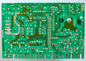 circuit board with washing machine chips