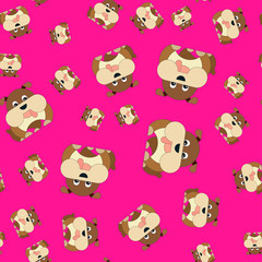Seamless pattern of dogs