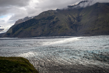 Fototapeta na wymiar Svinafellsjokull glacier, part of Vatnajokull glacier. Skaftafel National Park on Iceland