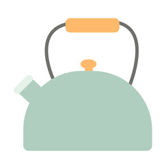 tea kettle flat simple illustration