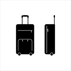 Suitcase Icon Design, Silhouette