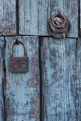 minimalism, color, geometry, lines, texture, wood, village, city, building, wires, roof, sky, gradient, old, vintage, tool, blue