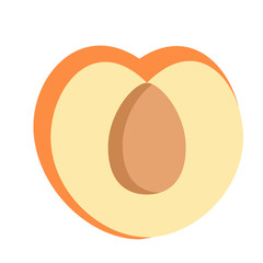 peach fruit flat simple illustration