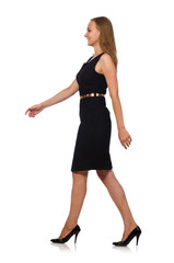 Beautiful woman in black dress 
