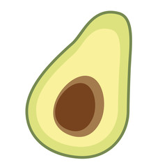 avocado flat simple illustration