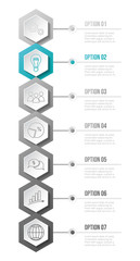 Infographic with business icons. Vector