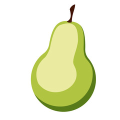 pear green flat simple illustration