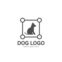 Dog logo vector design. modern dog logo template isolated on white background