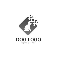 Dog logo vector design. modern dog logo template isolated on white background