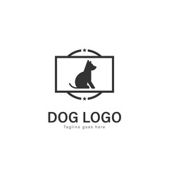 Dog logo vector design. modern dog logo template isolated on white background