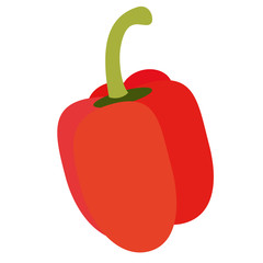 red pepper flat simple illustration