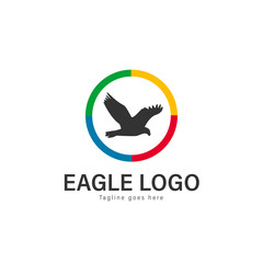 Eagle logo vector design. modern eagle logo template isolated on white background
