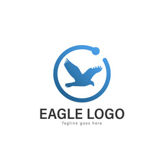 Eagle logo vector design. modern eagle logo template isolated on white background
