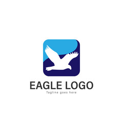 Eagle logo vector design. modern eagle logo template isolated on white background