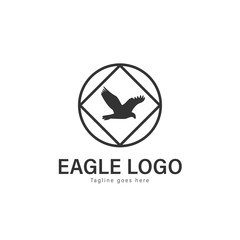 Eagle logo vector design. modern eagle logo template isolated on white background