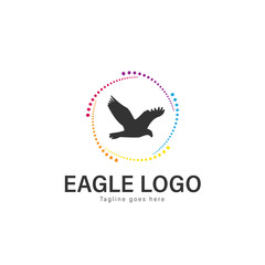 Eagle logo vector design. modern eagle logo template isolated on white background