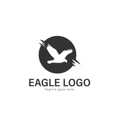 Eagle logo vector design. modern eagle logo template isolated on white background