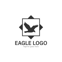 Eagle logo vector design. modern eagle logo template isolated on white background