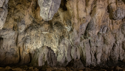 Stalactites and stalagmites at the Caves of Barac in the municipality of Rakovica, Croatia