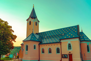 Beautiful church at the foot of the mountain (St. Mirko), Zagreb, Croatia