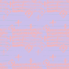 Tie Dye Japanese Geometric Artistic Seamless Pattern. Scribble Cartoon Doodle Craft Texture. Boho Tie Dye Geisha Batik. Geo Wabi Sabi Traditional Kimono Print. Scribble Craft Doodle Seamless Collage