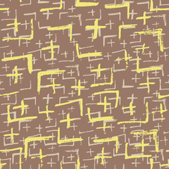 Tie Dye Japanese Geometric Winter Seamless Pattern. Scribble Cartoon Doodle Craft Texture. Boho Tie Dye Ikat Batik. Geo Wabi Sabi Decorative Kimono Print. Scribble Craft Doodle Seamless Collage