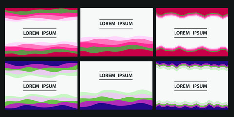 Fototapeta premium Colorful background with curved lines. Pattern design for banner, poster, flyer, card, postcard, cover, brochure.