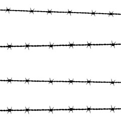 Barbed wire illustration. Vector. Isolated.