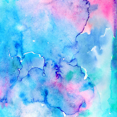 Obraz premium Abstract watercolor paper splash shapes isolated drawing. Illustration aquarelle for background.