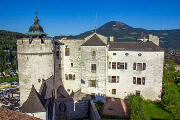 Beautiful view of Salzburg Hohensalzburg fortress, Salzburg, Salzburger Land, Austria