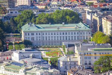 Panoramic view of the city of Salzburg, Austria