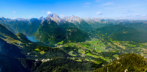 View on the mountain Obersalzberg in the Bavarian alps