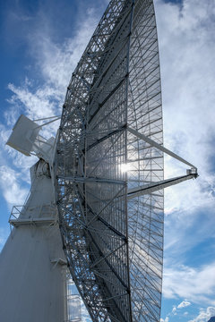 Large Satellite Dish Facing Right At The Dominion Radio Astrophysical Observatory Near Penticton