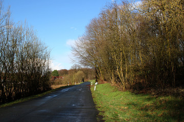 Eine leere Landstrasse