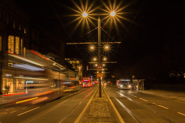 Fototapeta na wymiar Street life at night 3 in Edinburgh city